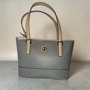 Giani Bernini Gray and Tan Shoulder Bag